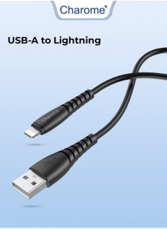 Premium USB-A to Lightning: Fast Charging, High-Speed Data Transfer, 1 Meter Length, Charging Protection, Sync Data, and Bending Resistant Durable Design