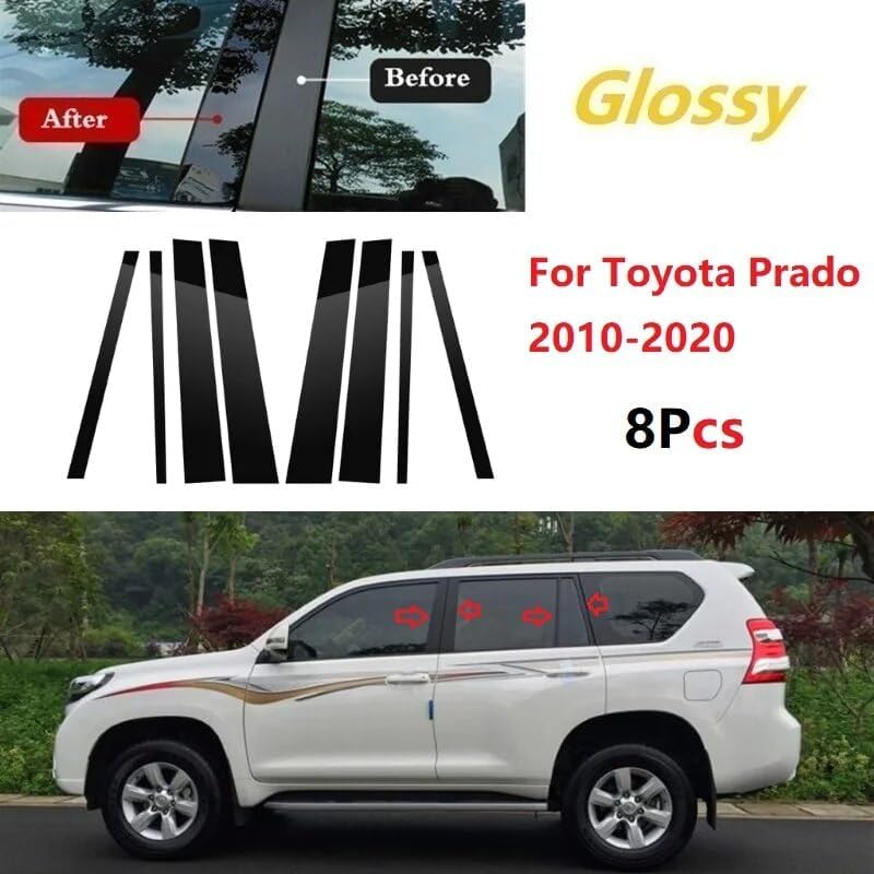 QASULER 8PCS Polished Pillar Posts for Toyota Prado - Image 4