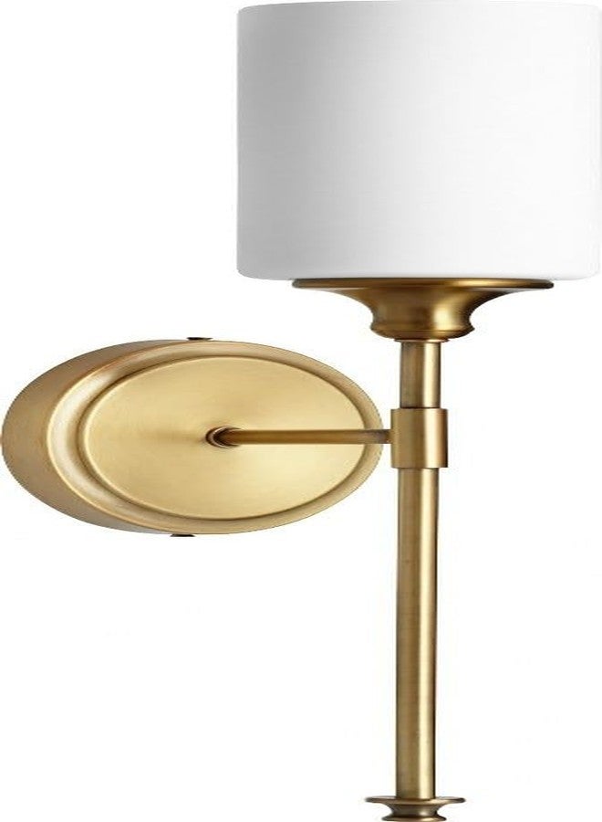 Quorum 5309-1-80 Transitional One Light Wall Mount from Celeste Collection in Brass - Antique Finish, - Image 1