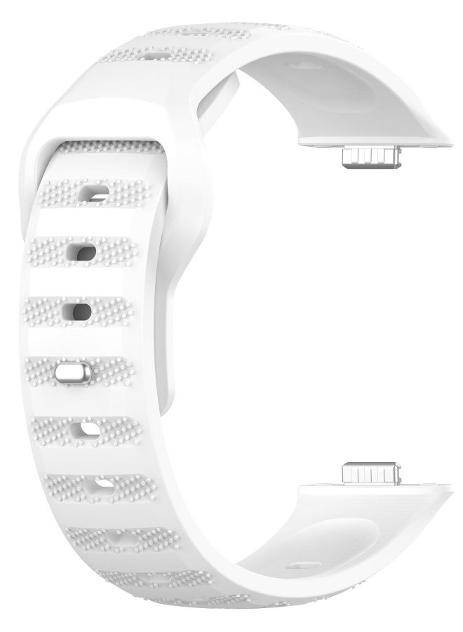 NIBEMINENT Strap for Huawei Watch Fit 3, Silicone Watchband Replacement Bracelet White  - Image 2