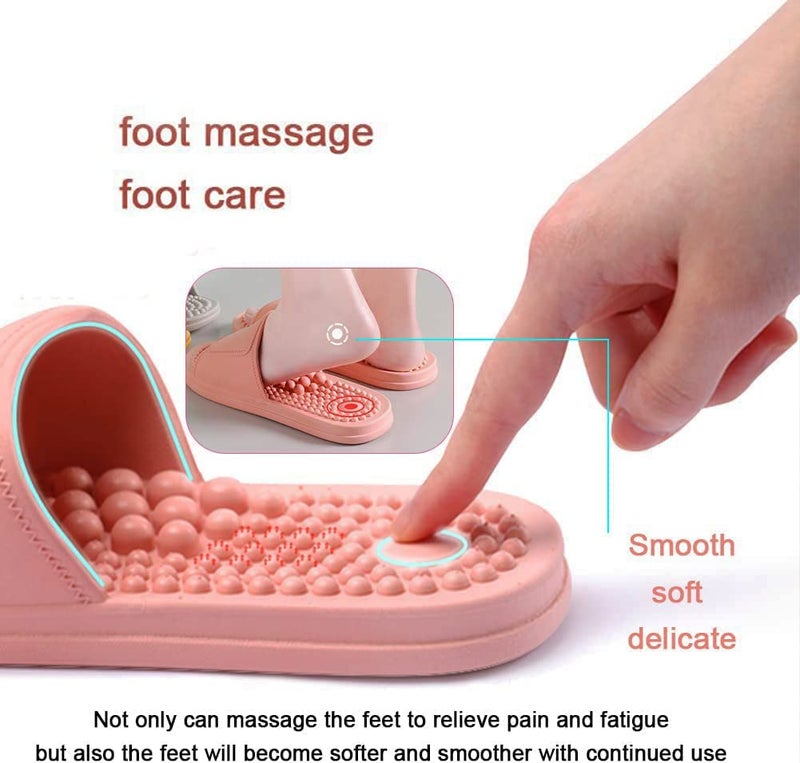 SvaTao Health Foot Massage Slippers Acupressure Point Care Magnet Therapy Promoting Blood Circulation Myofascial Release Trigger Point Acupuncture Relaxation Gifts for Parents(Yellow,6.5-7) - Image 5