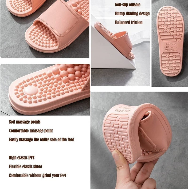 SvaTao Health Foot Massage Slippers Acupressure Point Care Magnet Therapy Promoting Blood Circulation Myofascial Release Trigger Point Acupuncture Relaxation Gifts for Parents(Yellow,6.5-7) - Image 3