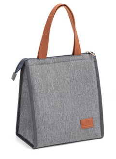 TYCOM Insulated Lunch Bag Lunch Box Large Cooler Tote Bag for Men Women and Children Double Deck Cooler for Office and Picnic B-8016-1 Grey.  - Image 1