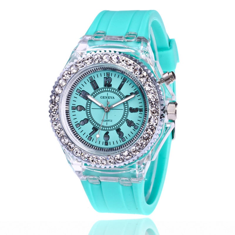Unisex Fashion Quartz Sports Watch Waterproof mint green 
