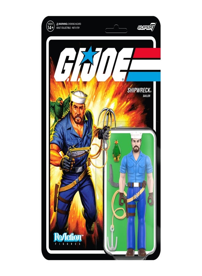 Super7 G.I. Joe Shipwreck - 3.75" G.I. Joe Action Figure with Accessory Classic Cartoon Collectibles and Retro Toys - Image 1