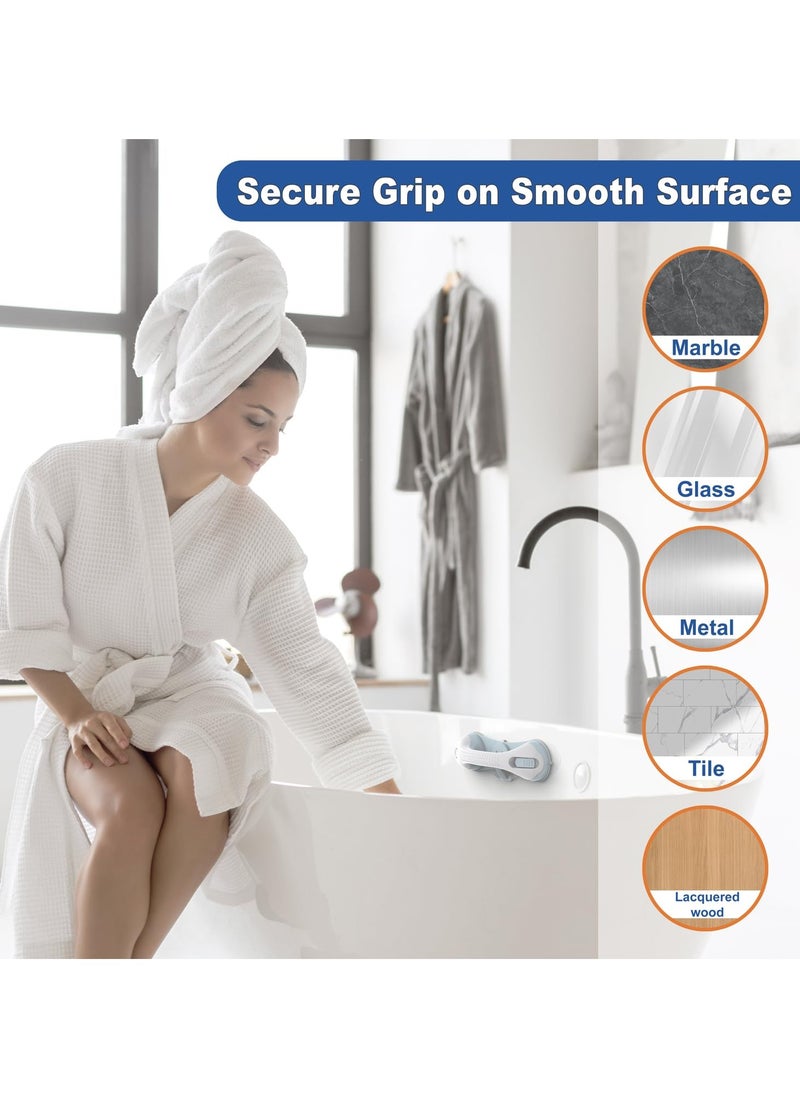 SYOSI - 3 Suction Cup Grab Bars for Shower, 2 Pack Shower Handles for Elderly Suction, Shower Grab Bars for Seniors, Handicap Grab Bars for Bathroom Bath Bathtub Toilet - Image 1