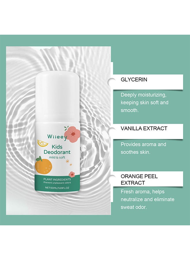 wiieey Natural Deodorant For Kids And Teens, Aluminum Free, Alcohol-Free, Paraben Free, 24 Hr Odor Protection, Clean Fresh Scent, Kids And Tweens, Hypoallergenic Deodorant 50ML (White) - Image 4