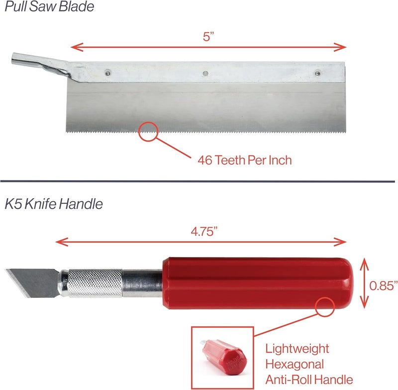 Excel Blades Metal Mitre Box Set with Heavy Duty K5 Handle and Razor Pull Saw Blade, Small Mitre Box and Saw with 2 Cutting Angles for Wood and Soft Metal - Image 3