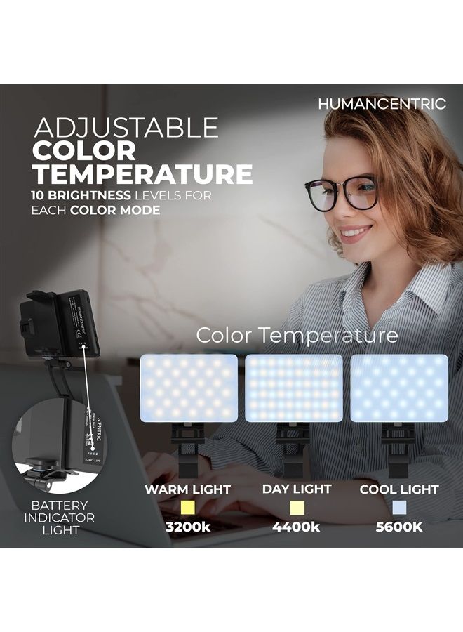 HumanCentric Video Conference Lighting Kit, Camera Light for Zoom Meetings, Streaming Video Face Light, Easy Setup for Remote Work, Computer Monitor or Laptop Light for Video Conferencing - Image 1