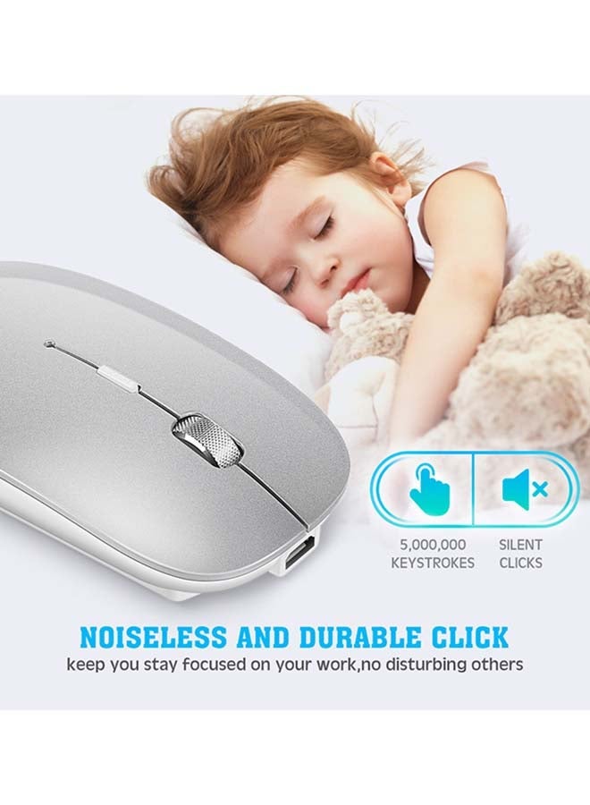 Loquat Wireless Mouse Silver - Image 4