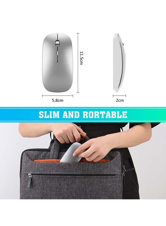 Loquat Wireless Mouse Silver - Image 3