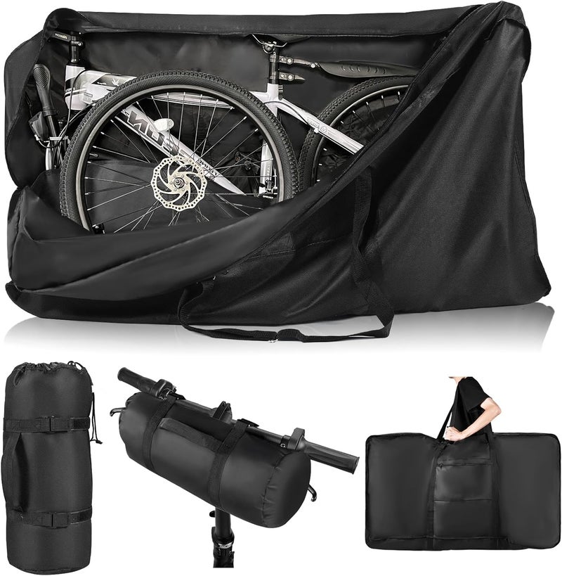 GRABADO Bike Travel Bag Airplane for 26 inch to 29 inch Mountain Bicycle,Heavy Duty 840D MTB Bicycle Box Case with Strong Webbing for Air Travel Flights Waterproof,Bicycle Outdoor Storage Bag with Carry Bag - Image 1