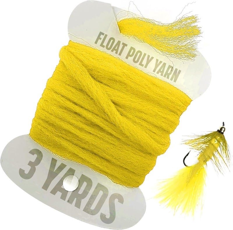 Creative Angler Float Poly Yarn - Professional Synthetic Fly Tying Material - Lightweight & Moisture-Resistant - Perfect for Dry Flies & Strike Indicators (3 Yards) - Image 1