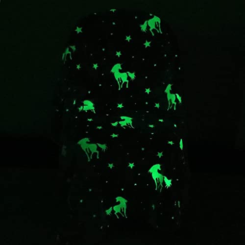 BLiSS HUES Glow in The Dark Blanket Gifts for Toddler Kids Teen Girls| 80 x 70 inch/ 200cm x 180cm |Bedroom Décor, Lightweight Throw Blankets|Soft Cozy Fluffy Luminous Throw Blanket - Pink Unicorn - Image 5