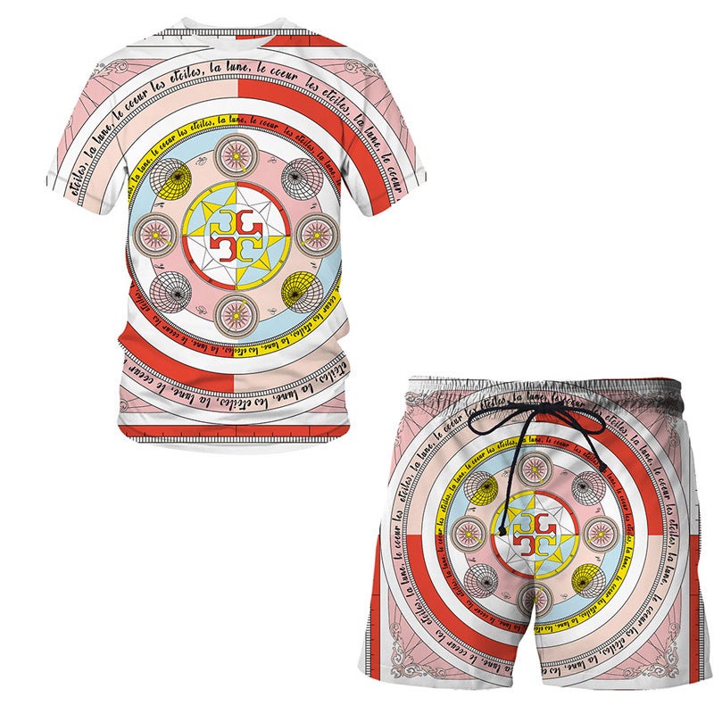 European Code Hawaii Seaside 3D Printing Men'S Casual Loose Suit Beach Short Sleeve Shorts Me13-Ma01 - Image 1