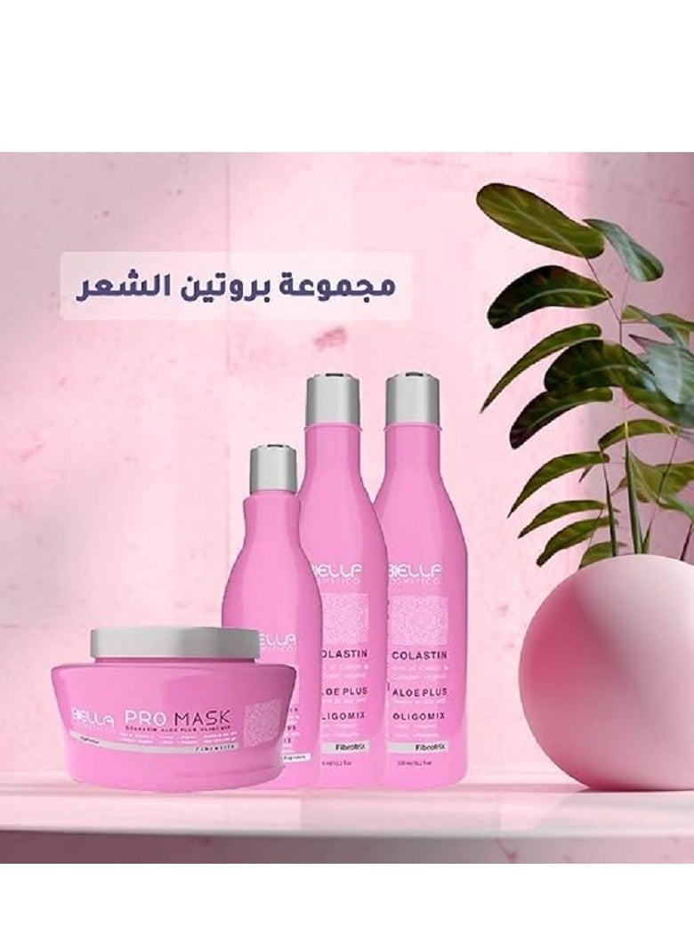 An advanced hair care kit that includes proteins extracted from natural ingredients that deeply nourish the hair, making its strands have the required strength and elasticity.