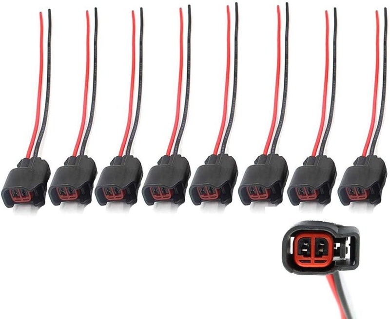 DSkoiph 8 Pcs Fuel Injector Connector Pigtail Wire EV6 EV14 USCAR Fit for Dodge LS2 LS3 GM Ford - Image 1