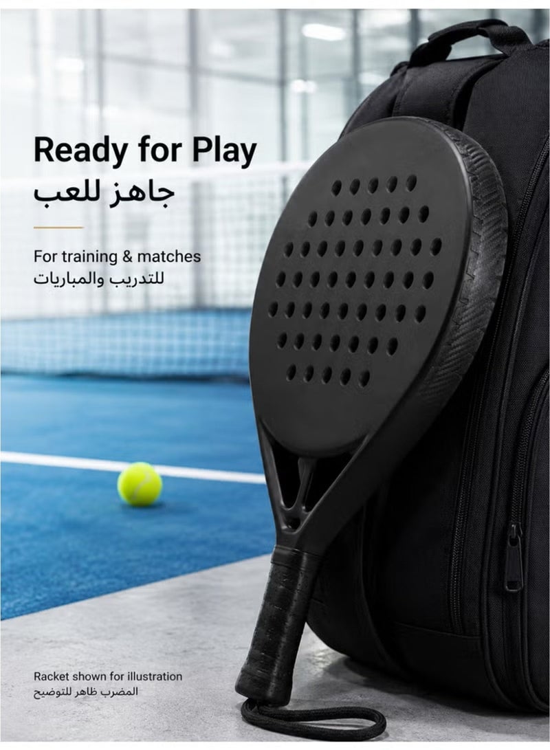 Rafina Padel Racket Edge Protector Strips, Black Carbon-Fiber Texture Frame Guards for Scratch and Impact Protection, 40 × 6.5 cm, 3 Pieces - Image 4