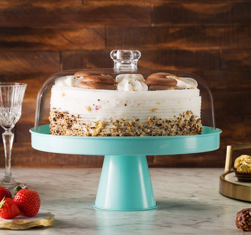 Table Concept Cake Stand, Footed Cake Stand with Lid, Serving Platter, Housewarming Gifts - Image 2