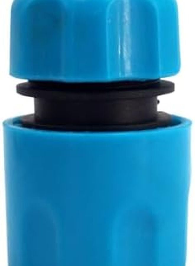 Blue Garden Hose Quick Connect Fitting 1 2 Inch Plastic Thread Connector Repair - Image 1