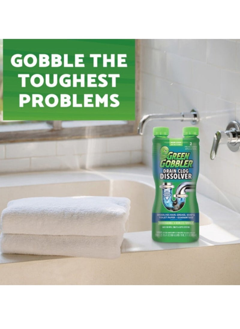 GREEN GOBBLER - Green Gobbler Biodegradable and Odourless Formula Drain Clog Dissolver 916ml - Image 1