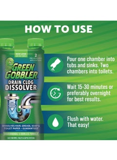 GREEN GOBBLER Green Gobbler Biodegradable and Odourless Formula Drain Clog Dissolver 916ml  - Image 4