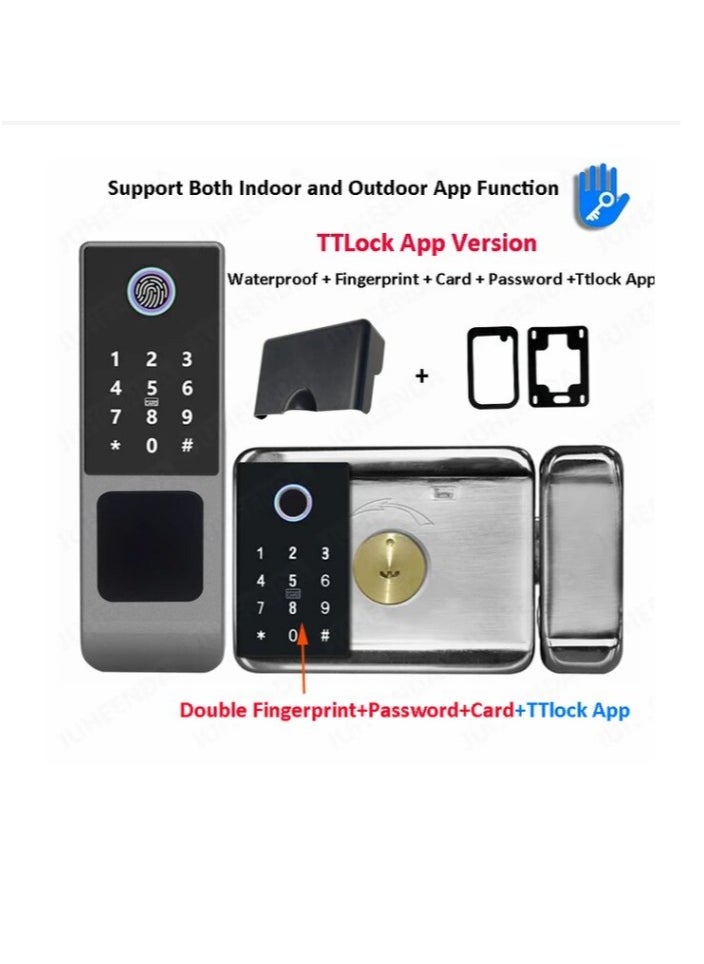 StarDY - Waterproof TTLOCK Bluetooth App/Smart Outdoor Lock, Double Side Fingerprint Lock, Outdoor Gate, Digital Password, Remote App, Home Electronic Rim Lock - Image 1