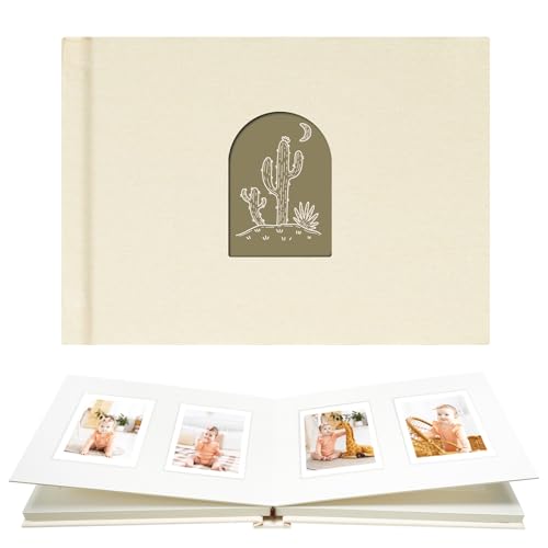 Vienrose Mini Photo Album - 52 Pocket Fits Instant Camera (12, 11, 9, 8, 90, 25), Polaroid Snap PIC-300, Kodak Mini 3-Inch Film, Beige - Image 1
