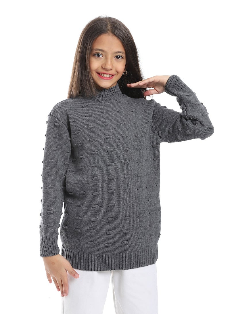 Caesar Girls Wool Pullover With Plain Design  - Image 1