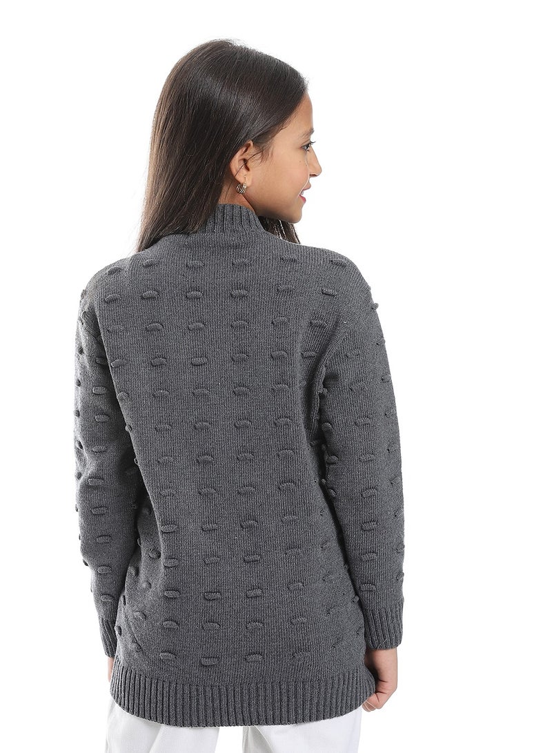 Caesar Girls Wool Pullover With Plain Design  - Image 4
