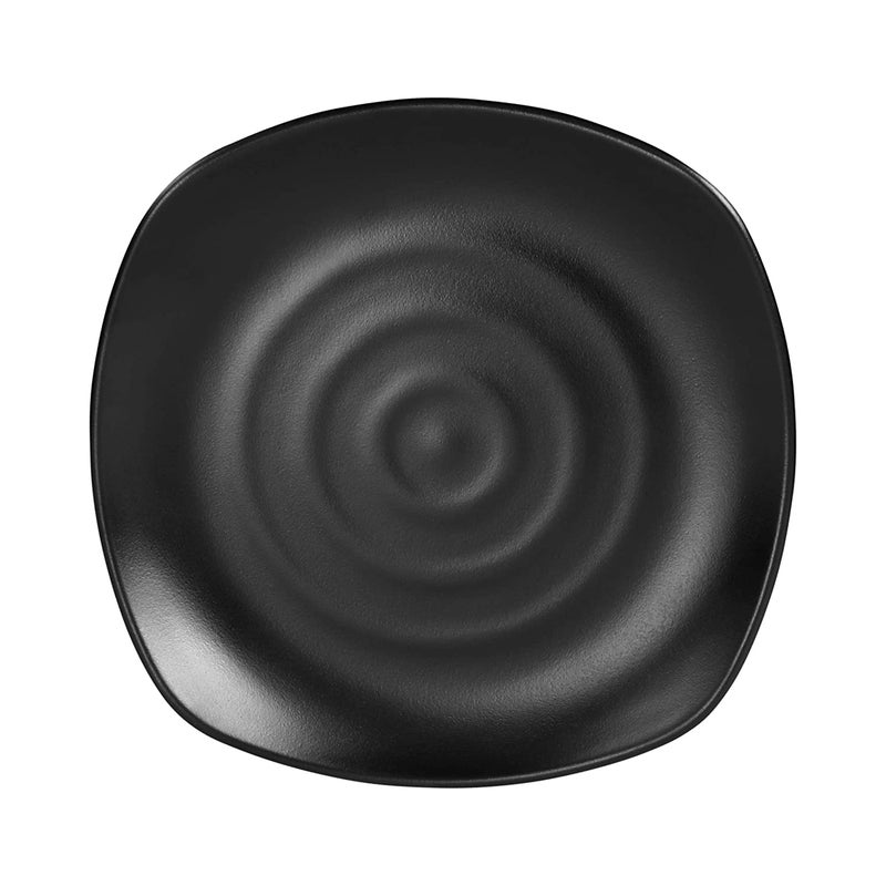 ECOSPIT CONTAINER Ecospit Spiral Square Melamine Dinner Set Matt Black Pack of 16 - Image 5
