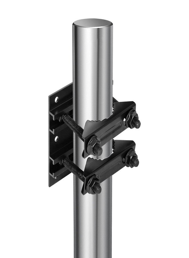 UVKDEENK 1 Pack 1.76" Pole Mounting Kit, Mast Mount Brackets for Outside Antenna, Street Sign Mounting Hardware for Light Poles, Outdoor Security Camera Bracket, Side Mount Flag Pole Holder S - Image 1