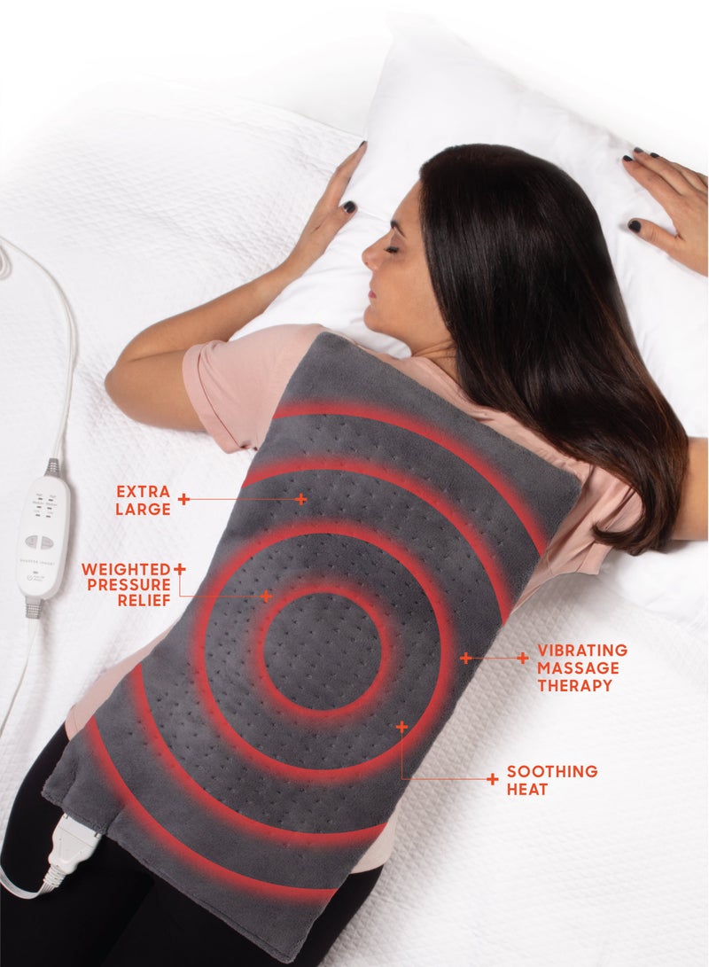 Toshonics Weighted Electric Heated Blanket Mattress Neck Back Shoulder Hip Waist Lumbar Tummy Ankle Massage Therapy Heating Pad Massager for Muscles Whole Body Pain Relief and Relaxation - Image 1