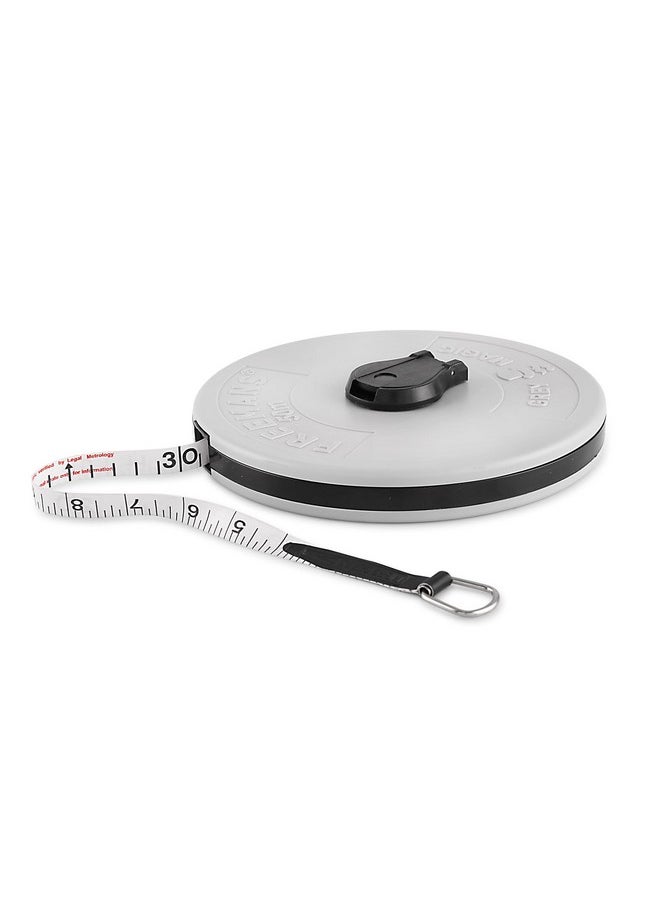 FREEMANS FREEMANS FM50 Grey Magic Fibreglass Measuring Tape - 50m /165ftWith Unbreakable ABS Case || Durable Winding Mechanism Handle and Steel End Hook || Grey Color  - Image 4