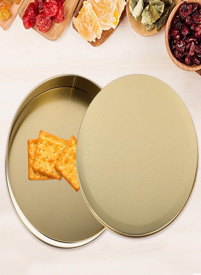 Alipis 3Pcs Round Cookie Tin with Lid Tinplate Storage Box for Holiday Treats for Cookies Candies and Snacks Portable and Fresh-keeping Box for Festivals - Image 5