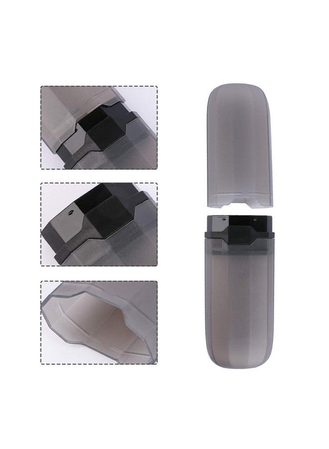 Yeeco Toothbrush Case 2 Packs, Transparent Black Toothbrush Travel Case, Plastic Toothbrush Holder Travel, 7.9”×2.1”×1.2” Portable Toothbrush Case for Traveling - Image 3