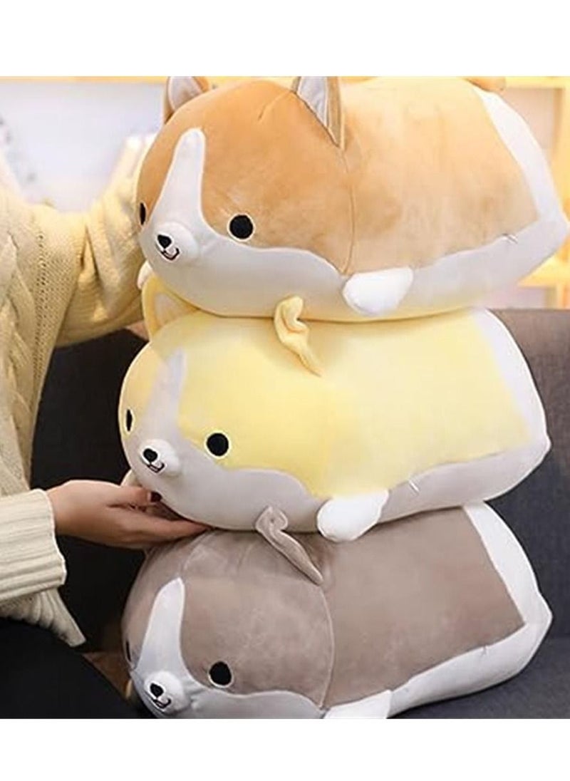 Corgi Dog Plush Pillow, Soft Cute Shiba Inu Akita Stuffed Animals Toy Gifts (Yellow, 11.8/19.6 in)  - Image 5