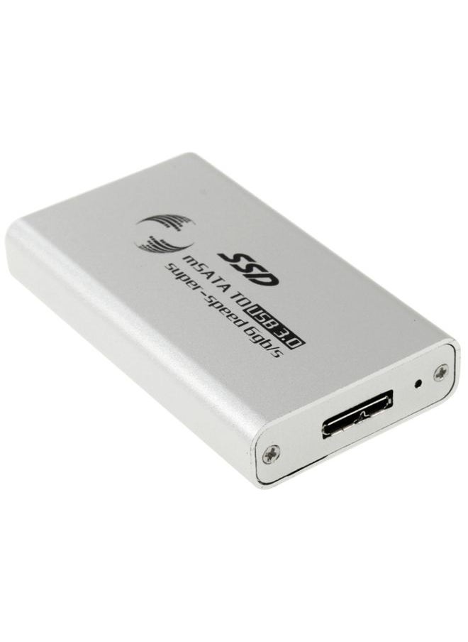 BURAQ 6gb/s mSATA Solid State Disk SSD to USB 3.0 Hard Disk Case(Silver)  - Image 3