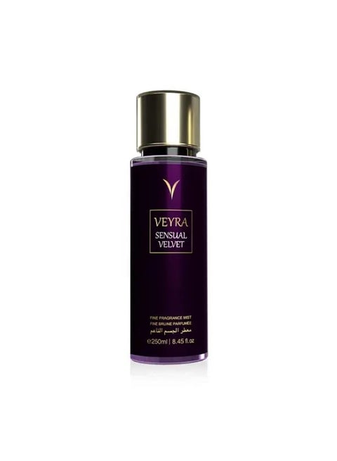 VEYRA Sensual Velvet Fine Fragrance Mist, 250ml, Luxurious Body Mist with Earthy Notes