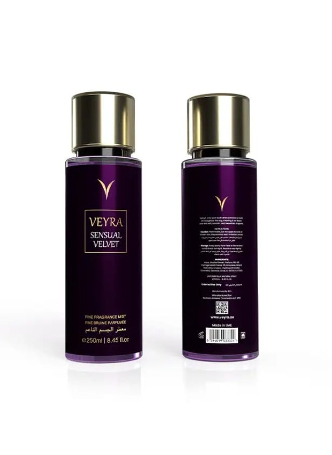 VEYRA VEYRA Sensual Velvet Fine Fragrance Mist, 250ml, Luxurious Body Mist with Earthy Notes  - Image 4