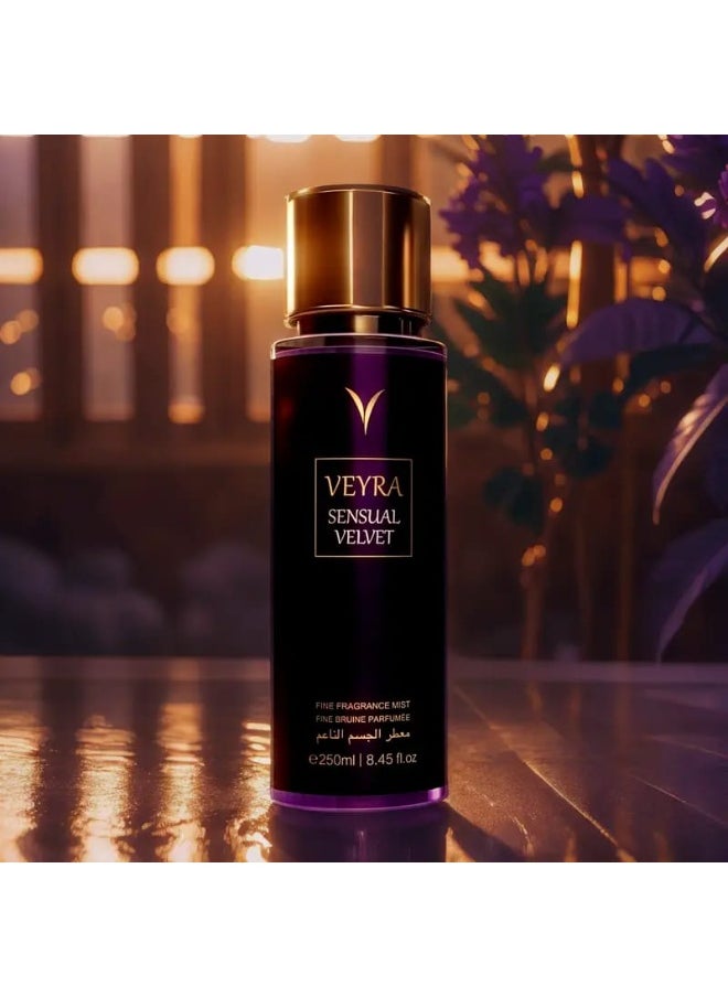 VEYRA VEYRA Sensual Velvet Fine Fragrance Mist, 250ml, Luxurious Body Mist with Earthy Notes  - Image 3