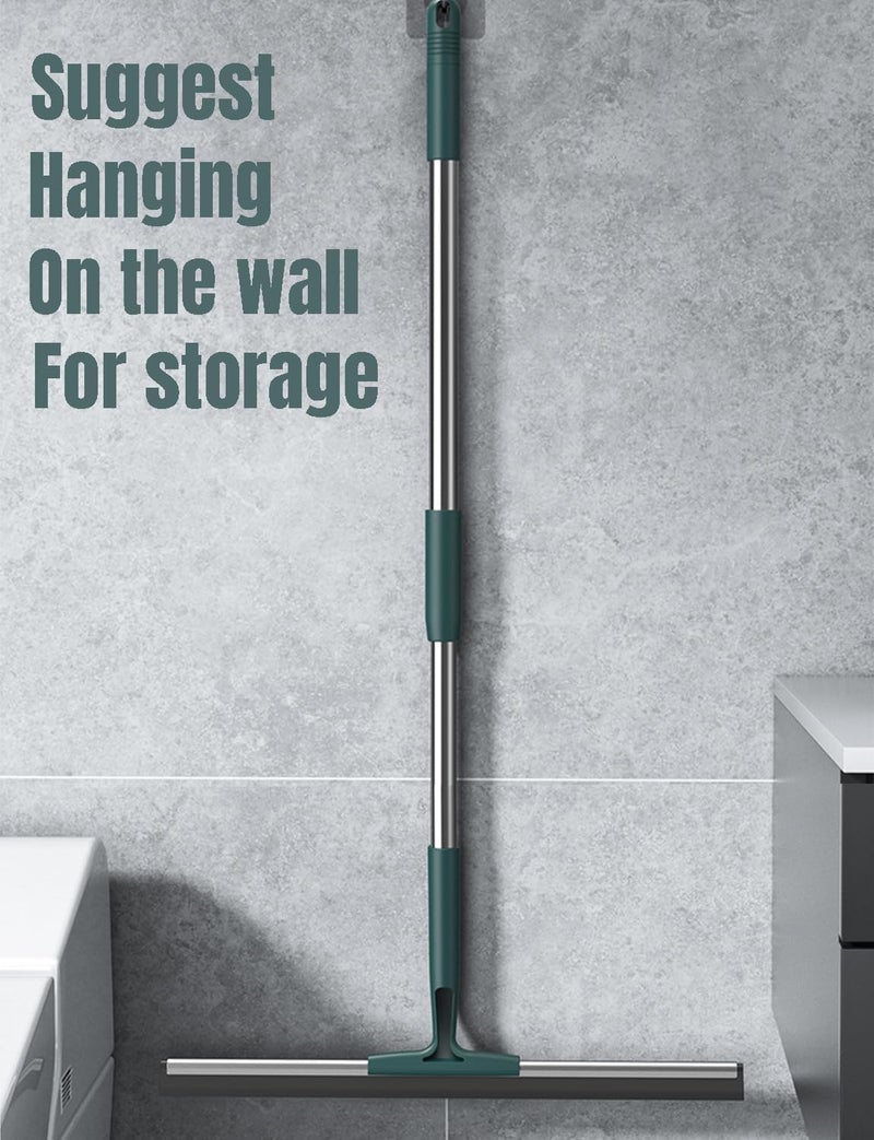 KASTWAVE Floor Squeegee Broom,20" Rubber Window Shower Squeegee with 13" Rlacement, Maximum 60" Long Handle, Magic Scrub Broom for Shower Glass, Concrete, Tile, Wood Floor, Garage, Pool - Image 4