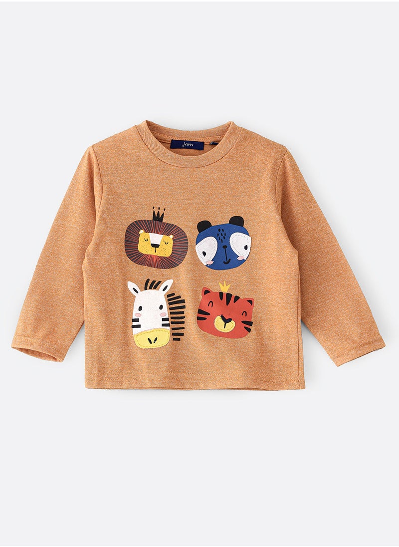 JAM - Knit t-shirt with print - Image 1