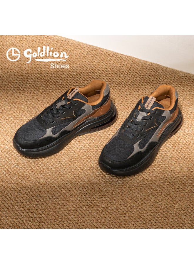 Goldlion Men's Autumn Air Cushion Shock Absorption Sports Shoes Comfortable Outdoor Casual Shoes G557530679ace Black Brown Size 43 - Image 5