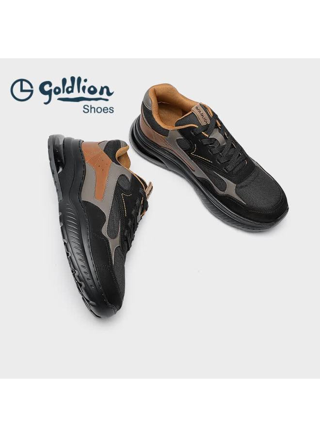 Goldlion Men's Autumn Air Cushion Shock Absorption Sports Shoes Comfortable Outdoor Casual Shoes G557530679ace Black Brown Size 43 - Image 3