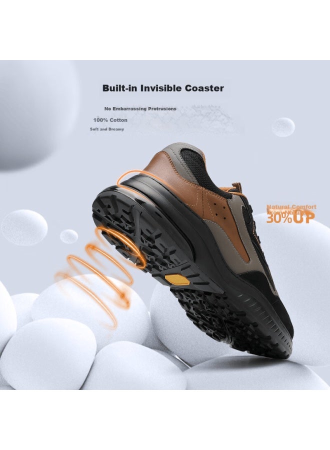 Goldlion Men's Autumn Air Cushion Shock Absorption Sports Shoes Comfortable Outdoor Casual Shoes G557530679ace Black Brown Size 43 - Image 2