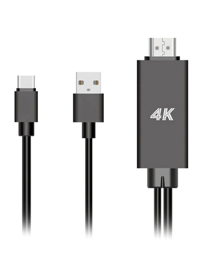 NIBEMINENT Type-C To HDMI USB 3.1 Cable Black