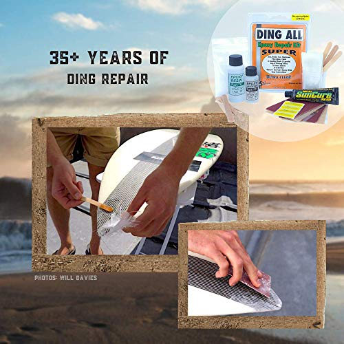 Ding All 3 Oz (84ml) Super Epoxy Repair Kit for Small to Medium Size Epoxy and Polyester Surfboards Repairs - Image 4