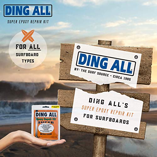 Ding All 3 Oz (84ml) Super Epoxy Repair Kit for Small to Medium Size Epoxy and Polyester Surfboards Repairs - Image 2