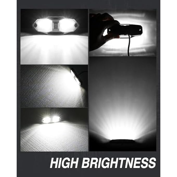 إكسفور مصباح قبة UTV مصباح داخلي UTV عالمي مع حامل قضيب دوار مصباح قبة LED مصباح قفص دوار مصباح كابينة ضوء خريطة لـ UTV Polaris Rzr شاحنة سيارة الطرق الوعرة عربة جولف جرار قارب - Image 4